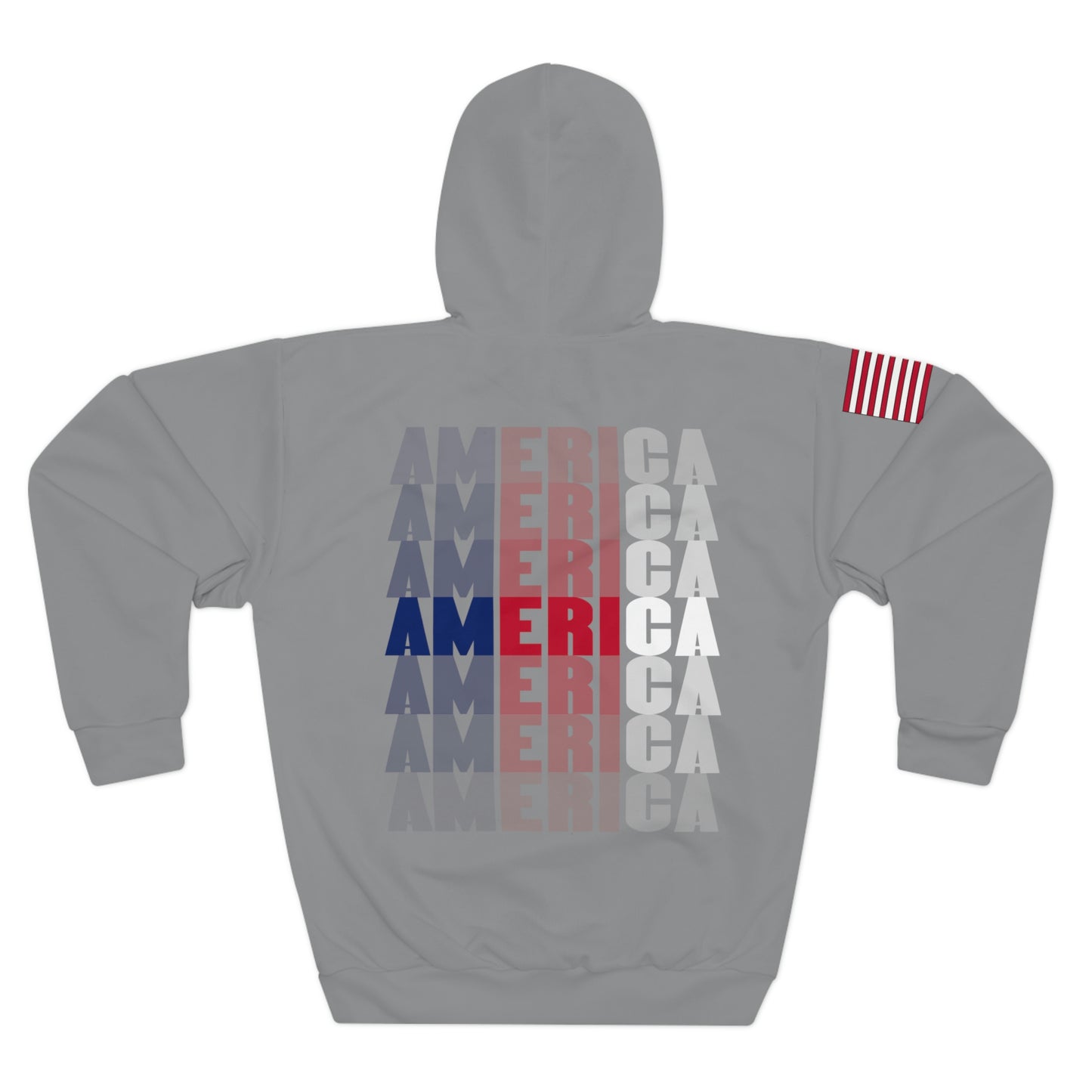 1776 - America Grey Hoodie (AOP)