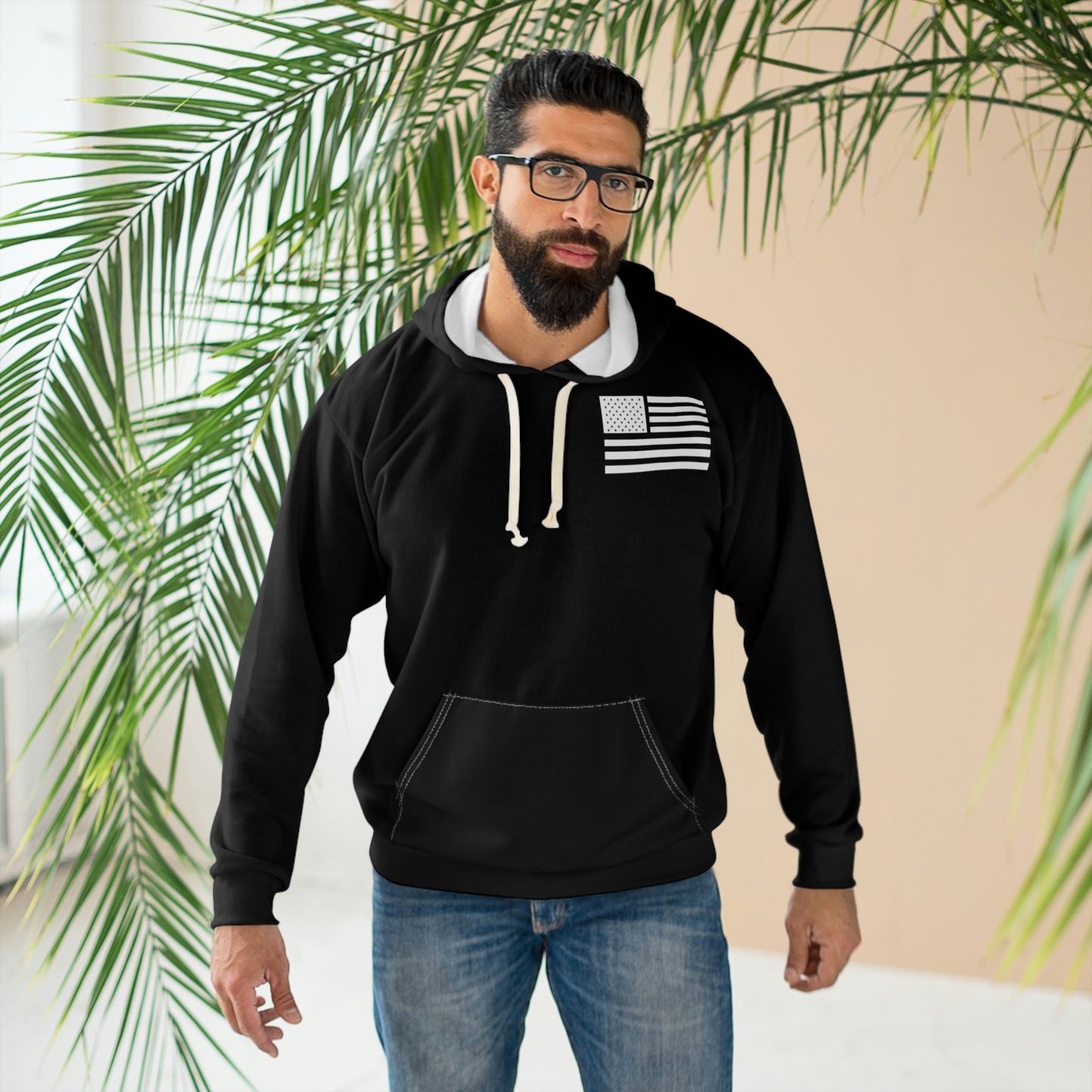 America The Free - Flag Black Hoodie