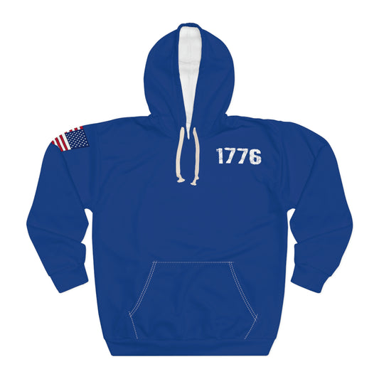 1776 - America Dark Blue Hoodie (AOP)