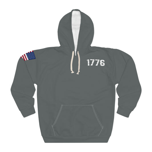 1776 - America Dark Grey Hoodie (AOP)