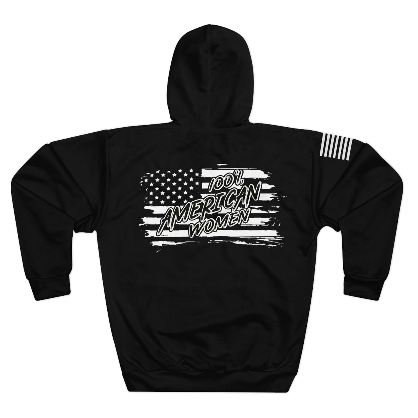 100% American Woman Black Hoodie