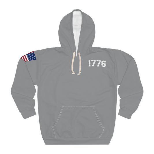 1776 - America Grey Hoodie (AOP)