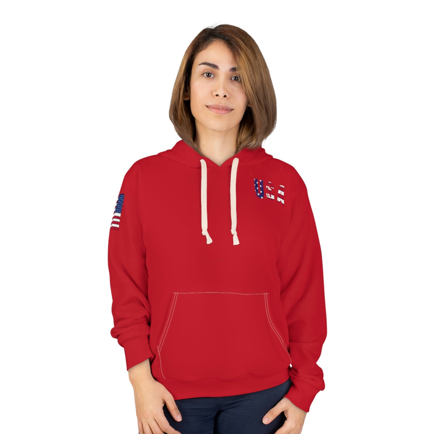 Patriot Girl Dark Red Hoodie
