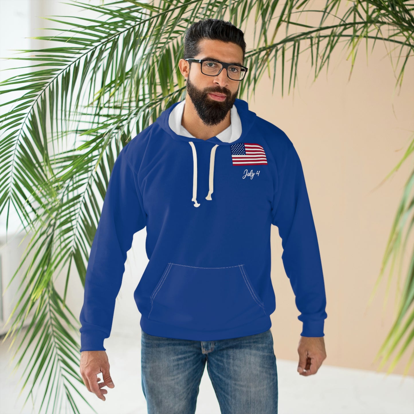 Freedom Over Fear Dark Blue Hoodie