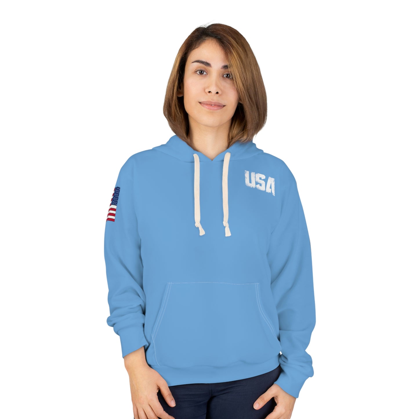 America - Troops Shadow Light Blue Hoodie