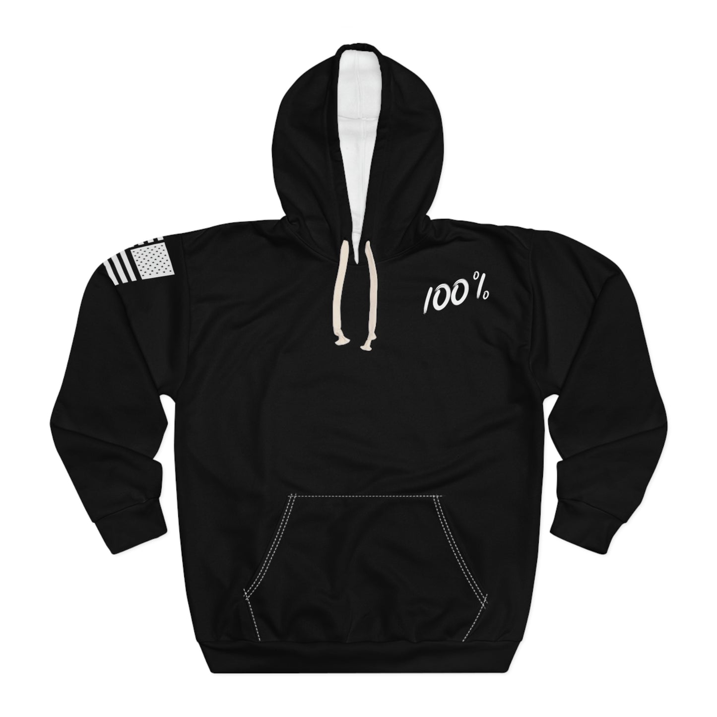 100% American Woman Black Hoodie