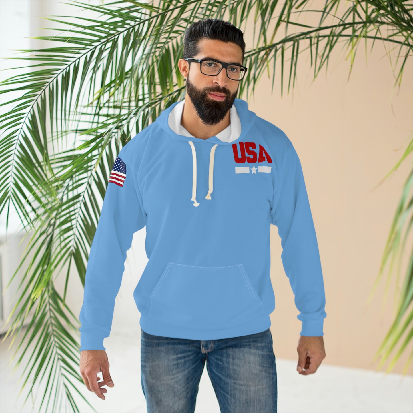 USA - Young Patriot Light Blue Hoodie