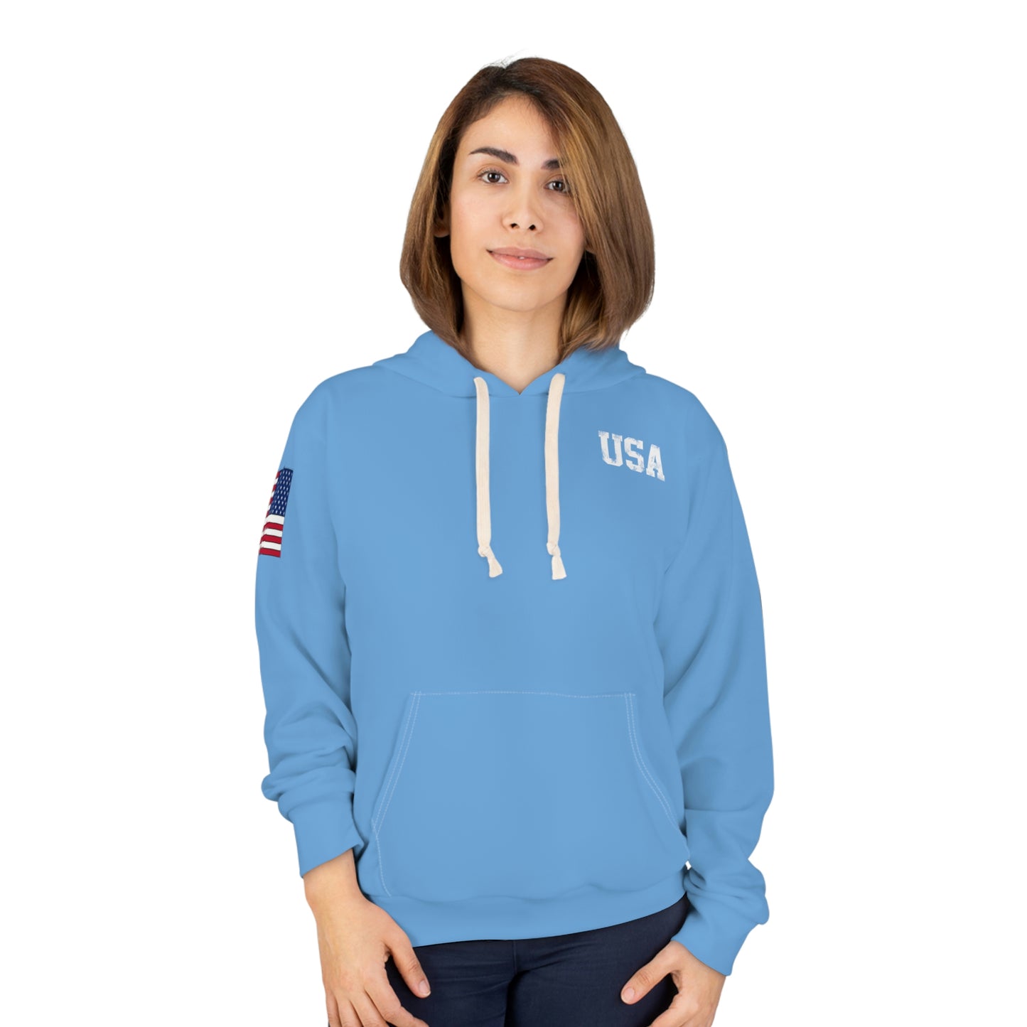 American - USA - Skyline Light Blue Hoodie