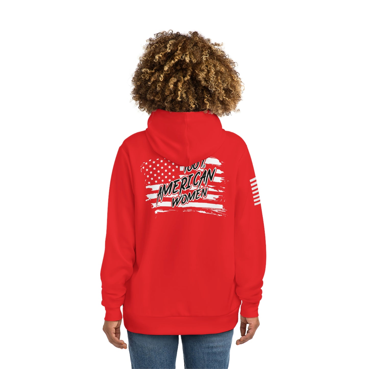 100% American Woman Red Hoodie