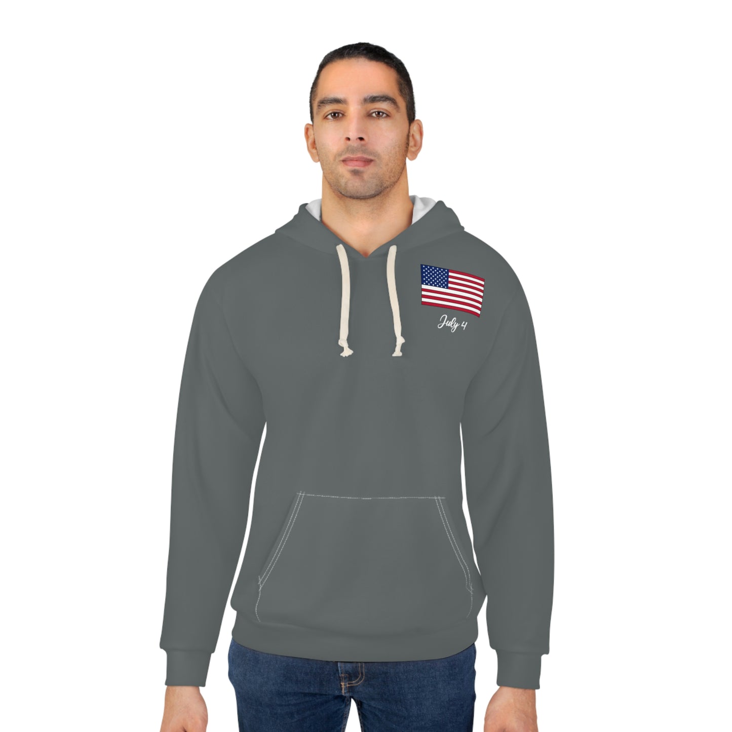 Freedom Over Fear Dark Grey Hoodie