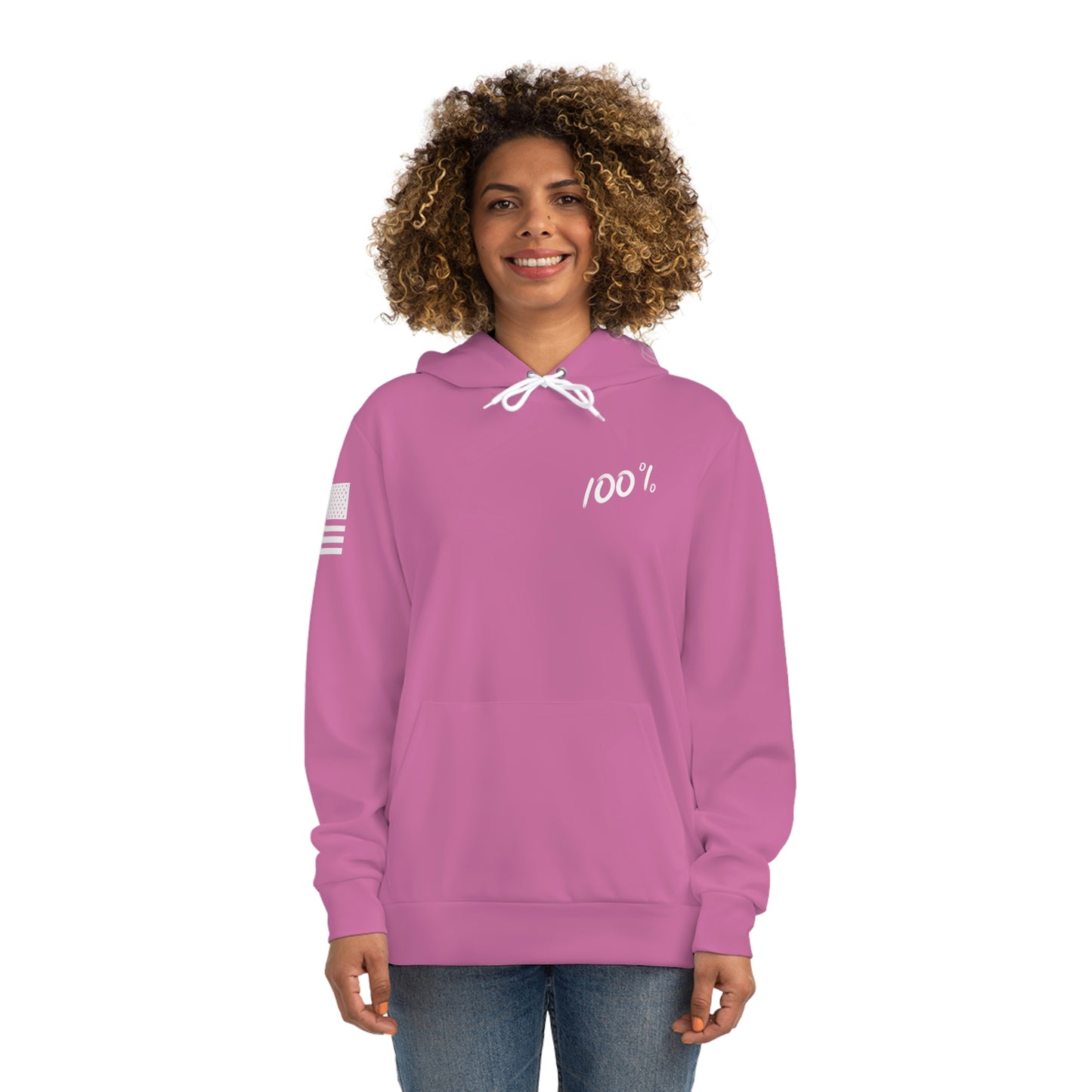 100% American Woman Pink Hoodie