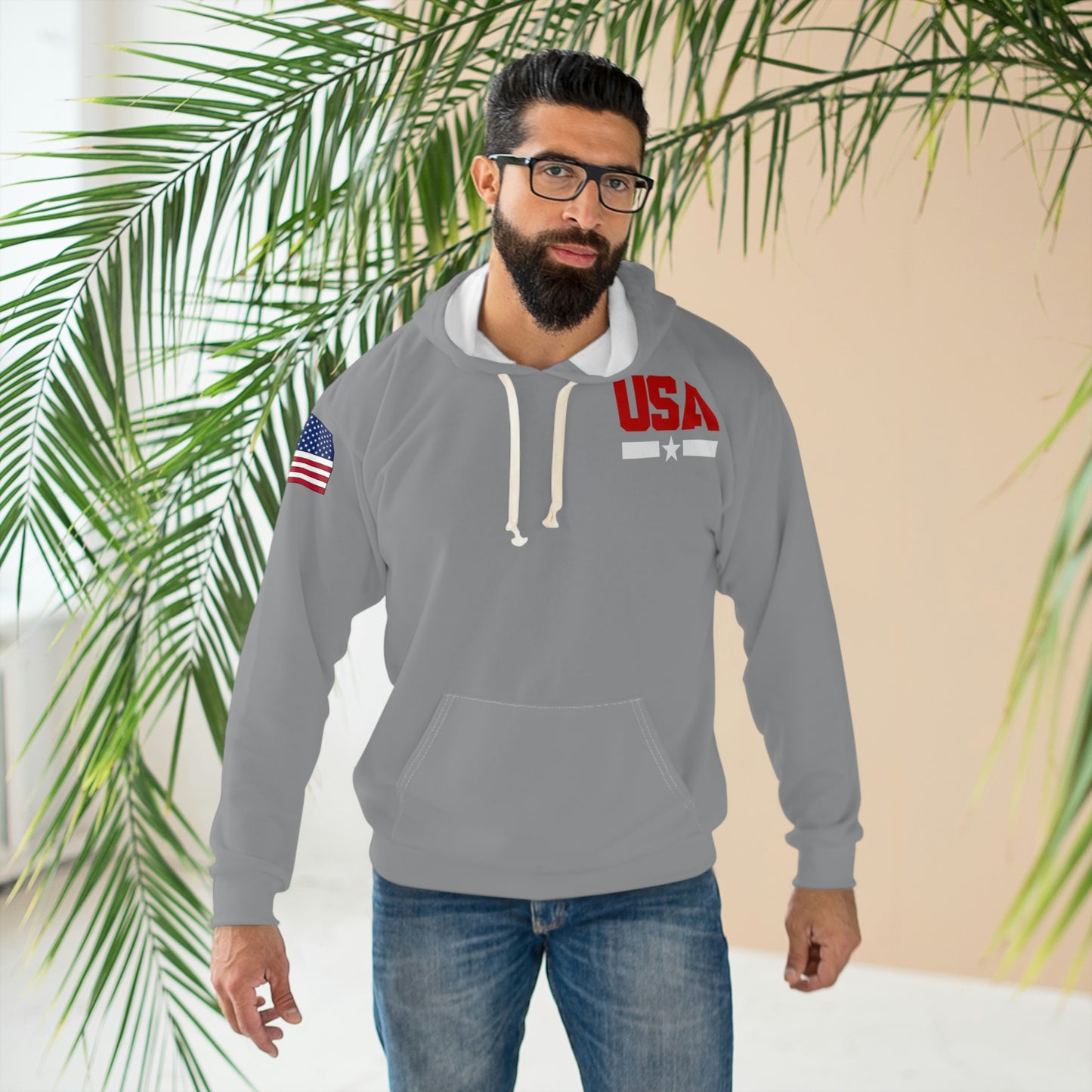 USA - Young Patriot Grey Hoodie