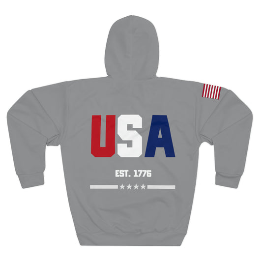 USA - 1776 Grey Hoodie