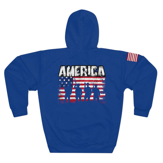 America - Troops Shadow Dark Blue Hoodie
