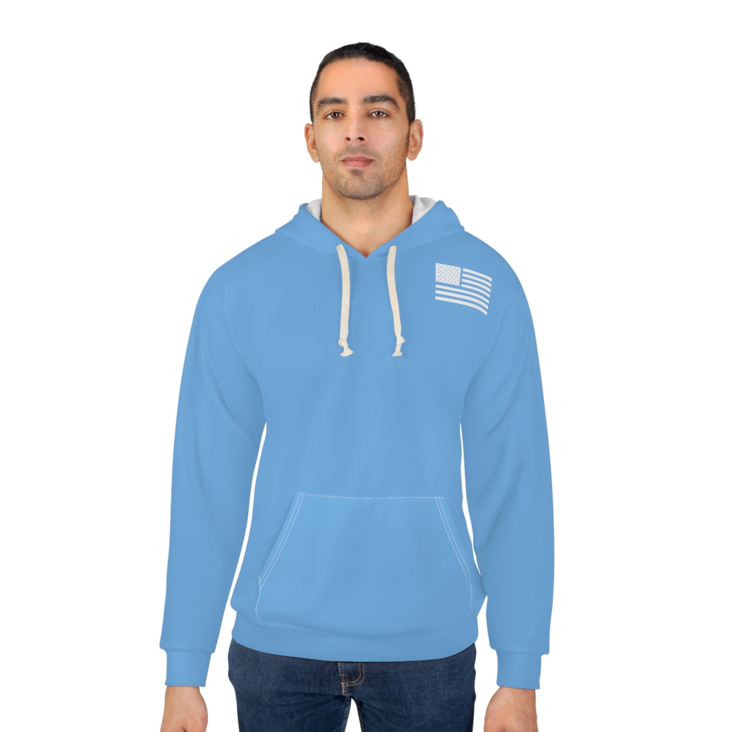 1776 - Flag Light Blue Hoodie
