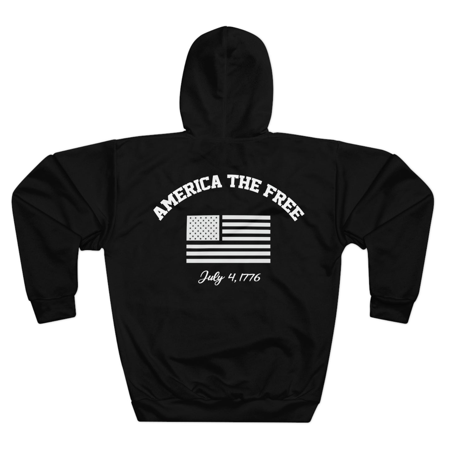 America The Free - Flag Black Hoodie