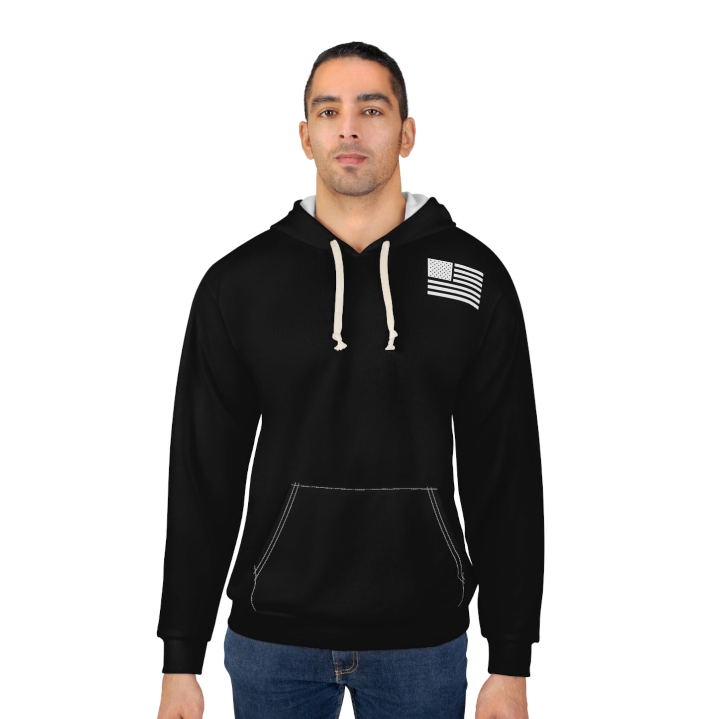 1776 - Flag Black Hoodie