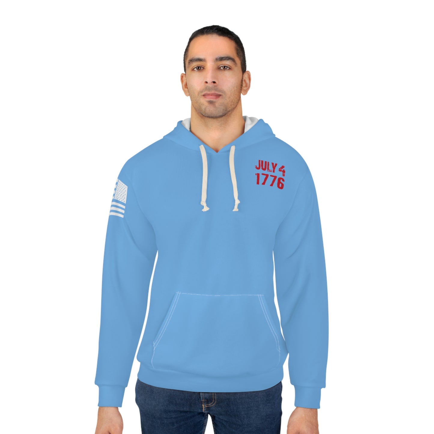 July 4th - 1776 Light Blue Hoodie
