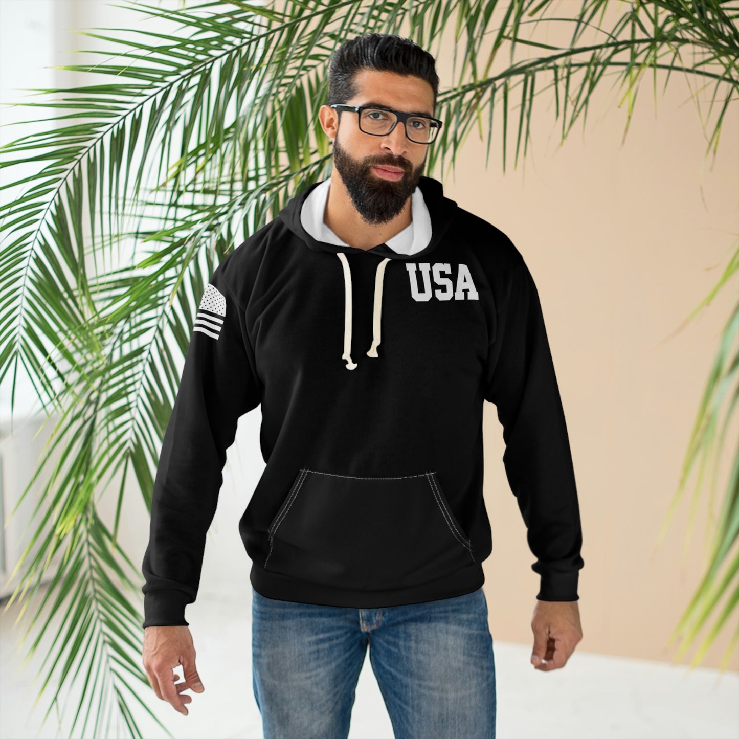 USA - America Black Hoodie