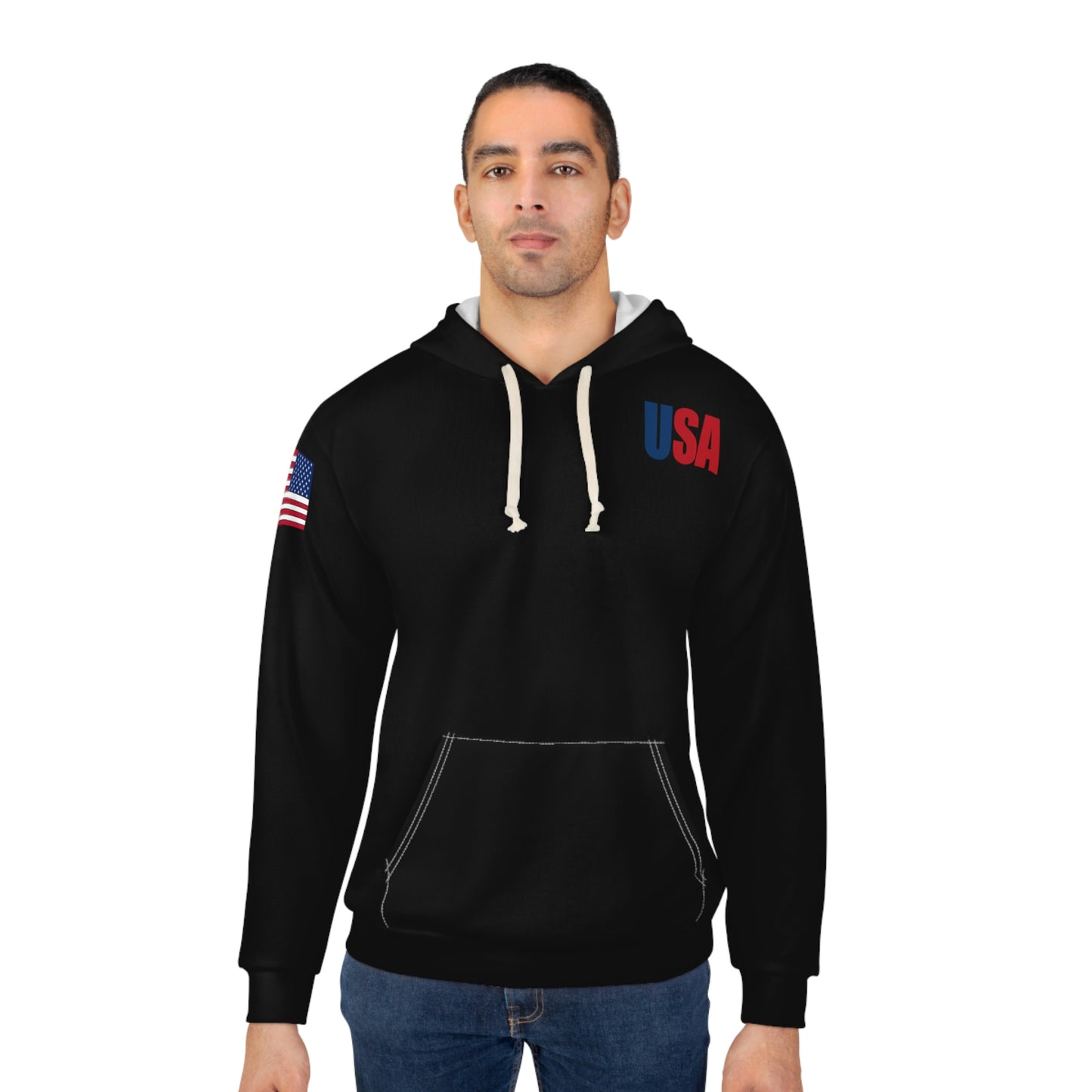 America - USA - Flag Black Hoodie