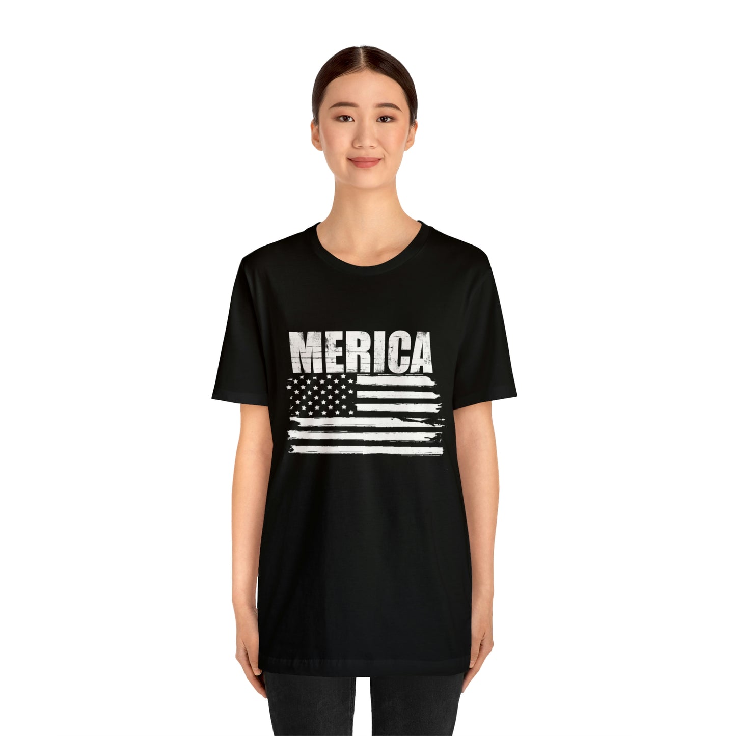 Merica Black & White Short Sleeve Tee