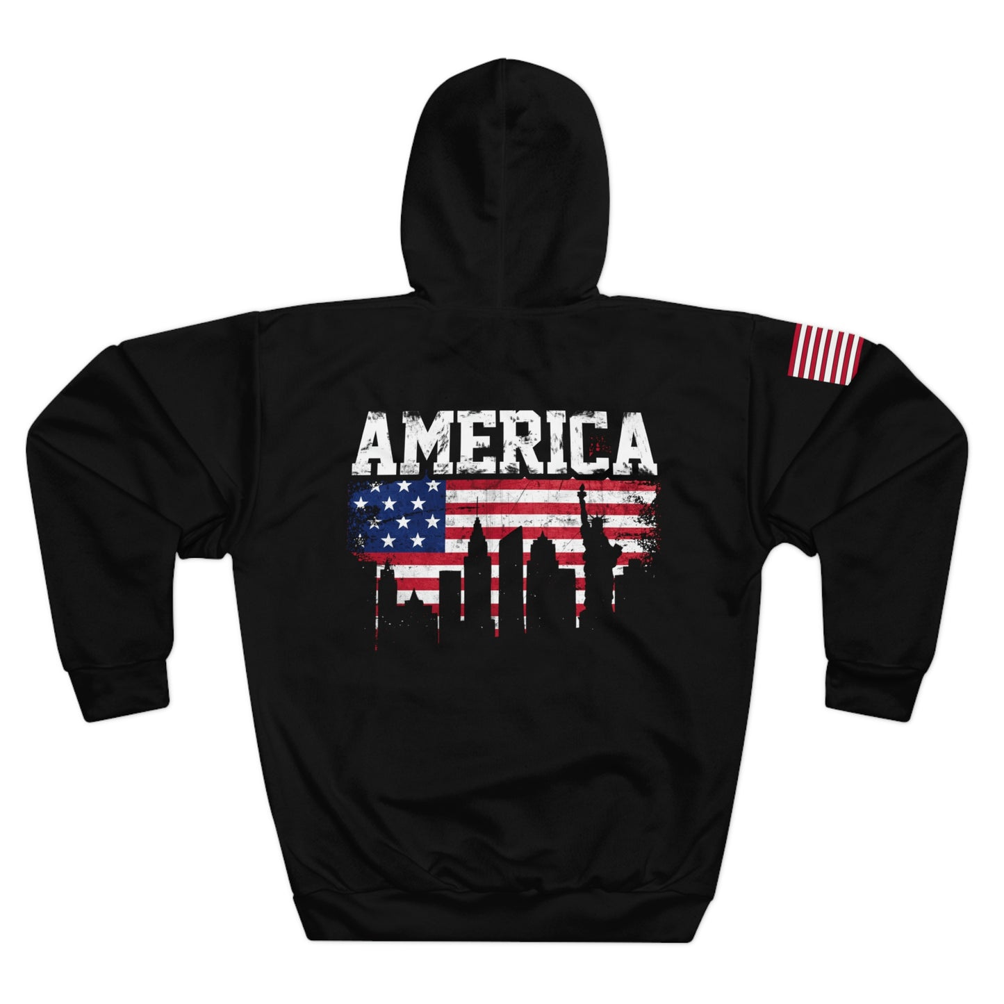 American - USA - Skyline Black Hoodie