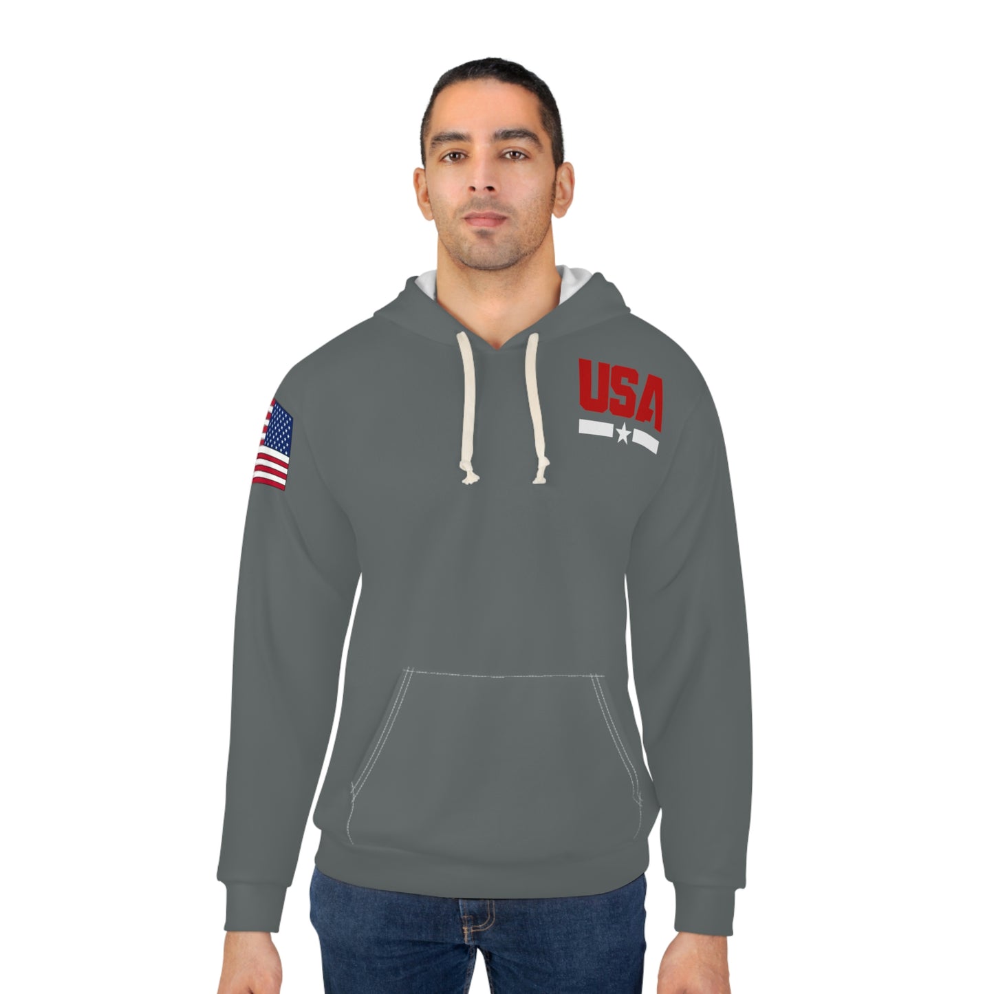 USA - Young Patriot Dark Grey Hoodie