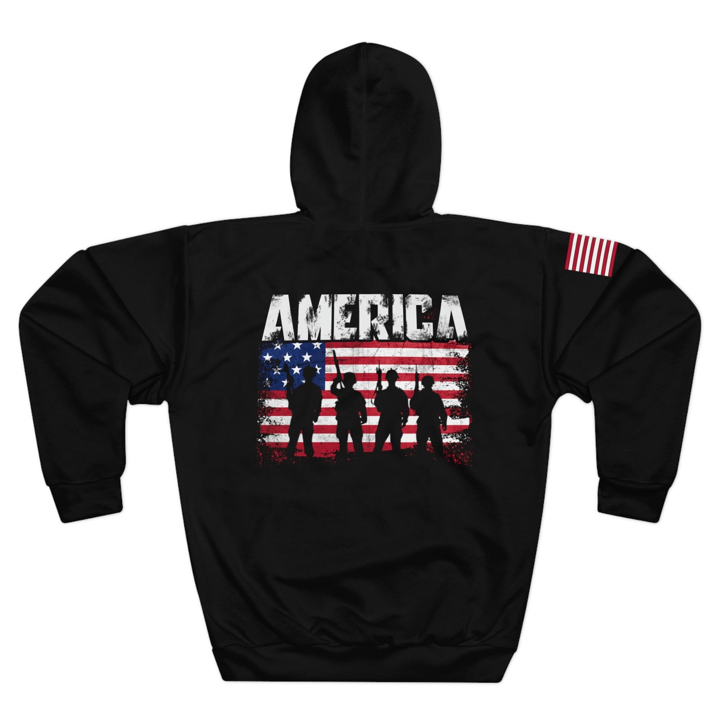 America - Troops Shadow Black Hoodie