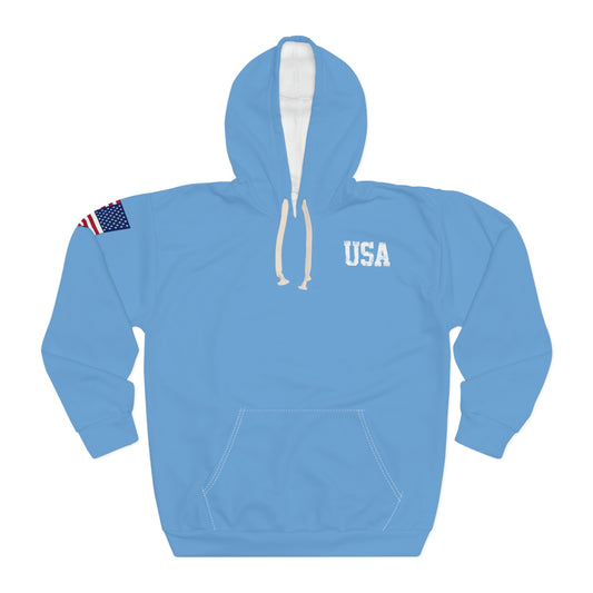 American - USA - Skyline Light Blue Hoodie