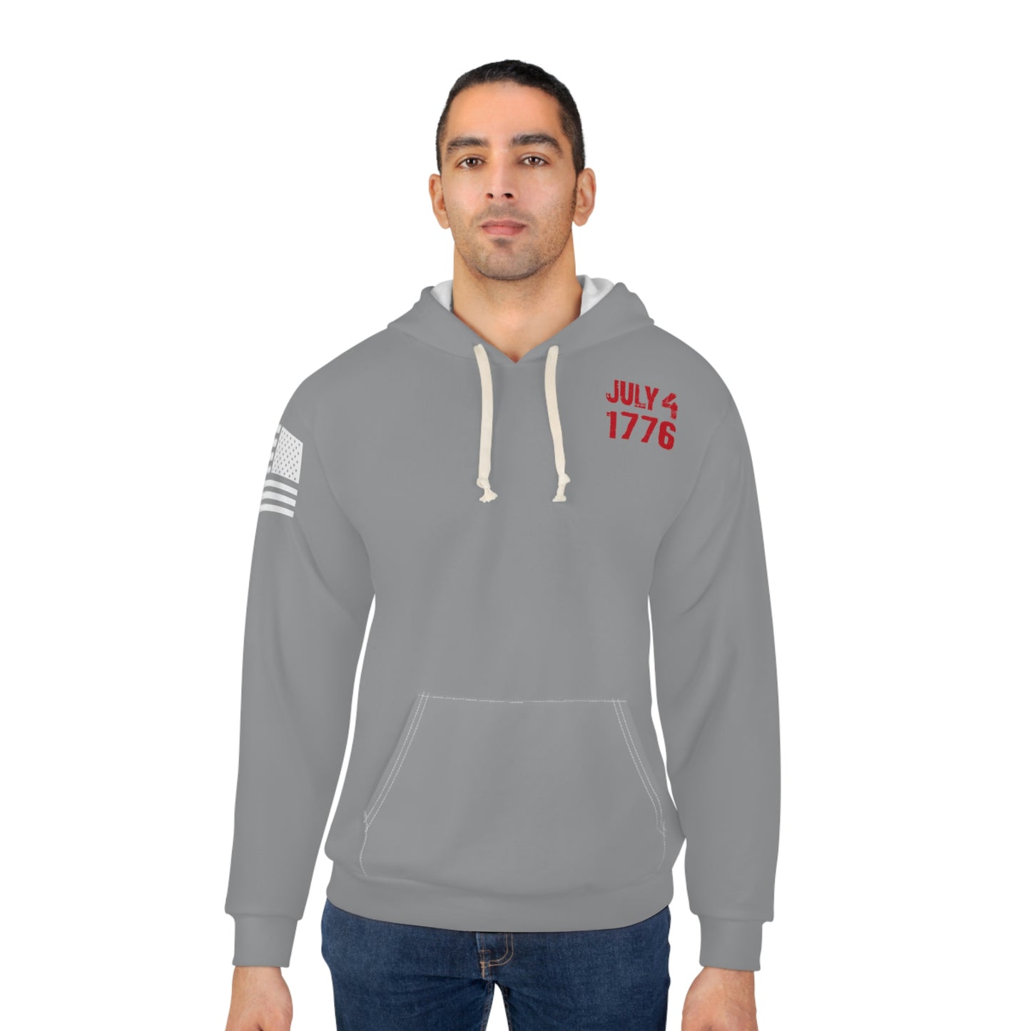 July 4th - 1776 Grey Hoodie