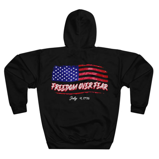 Freedom Over Fear Black Hoodie
