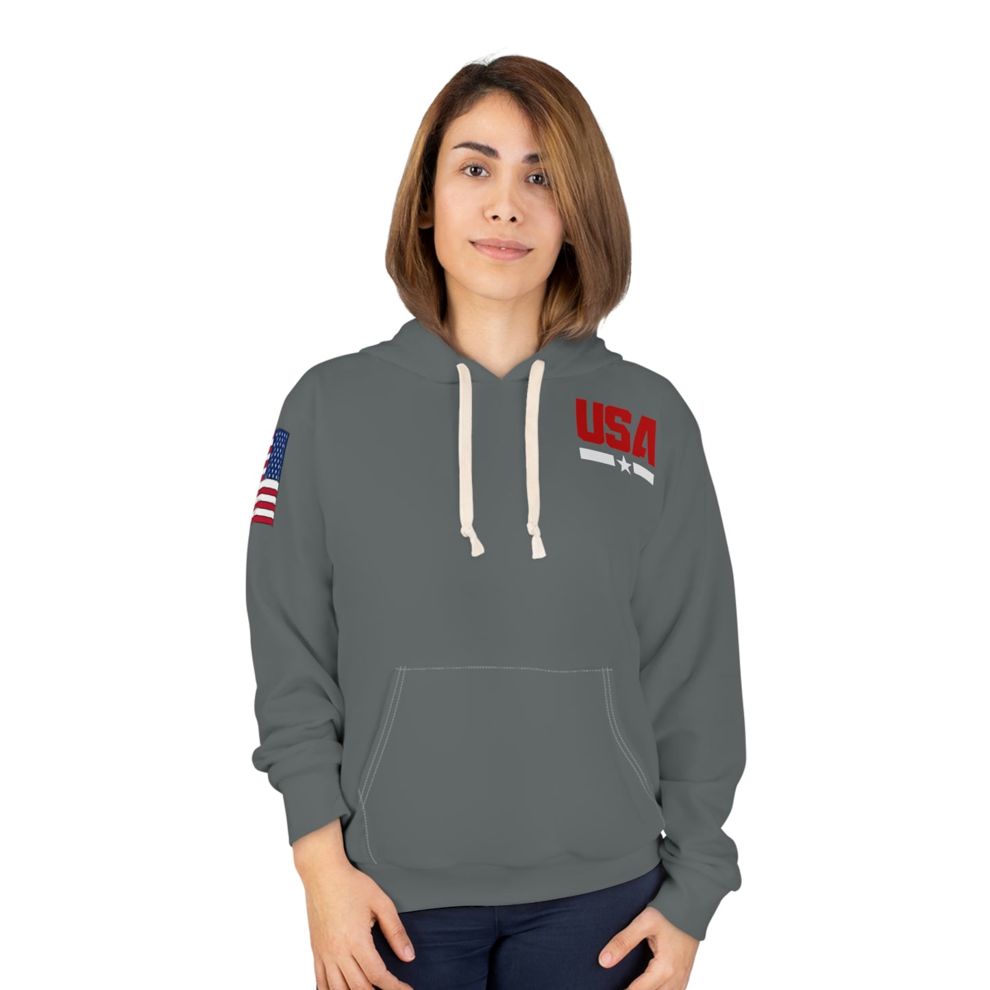 USA - Young Patriot Dark Grey Hoodie
