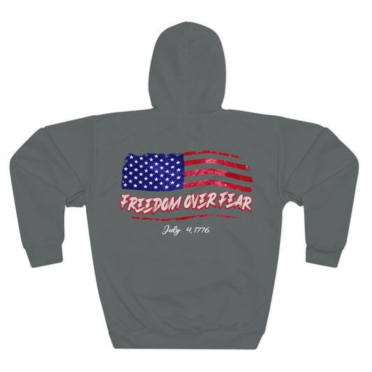 Freedom Over Fear Dark Grey Hoodie