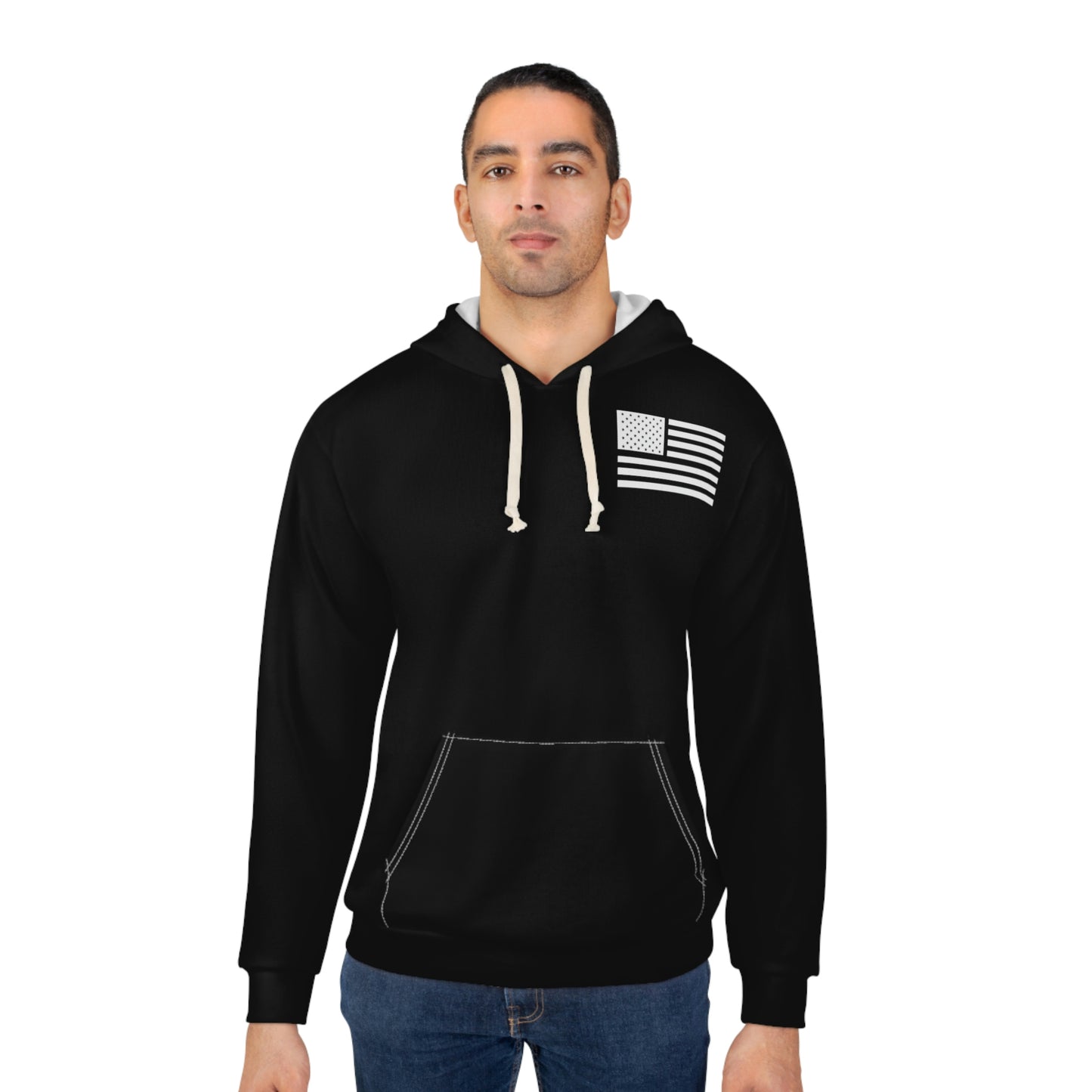 America The Free - Flag Black Hoodie