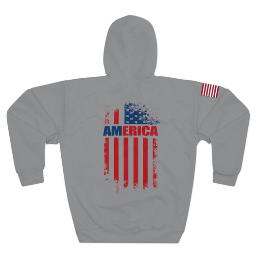 America - USA - Flag Grey Hoodie