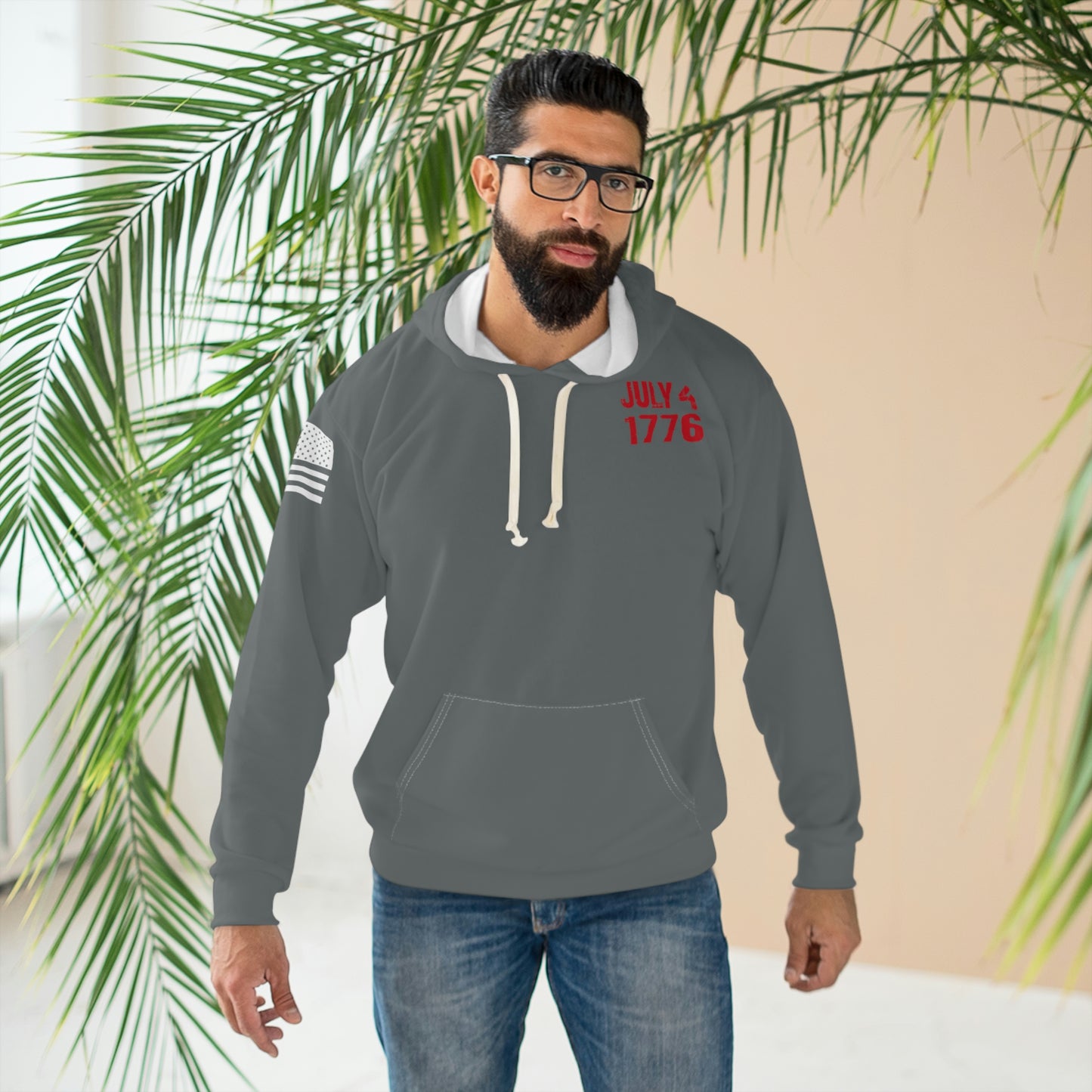 July 4th - 1776 Dark Grey Hoodie
