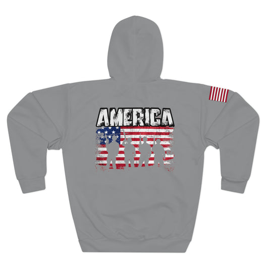 America - Troops Shadow Grey Hoodie