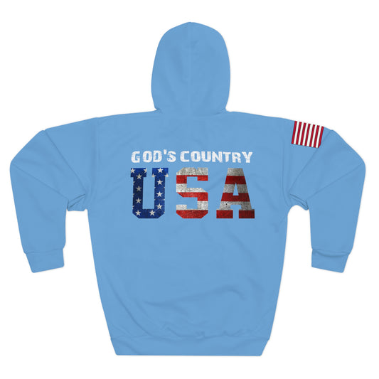 GOD's Country - USA Light Blue Hoodie