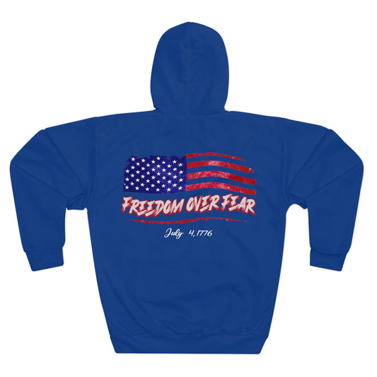 Freedom Over Fear Dark Blue Hoodie