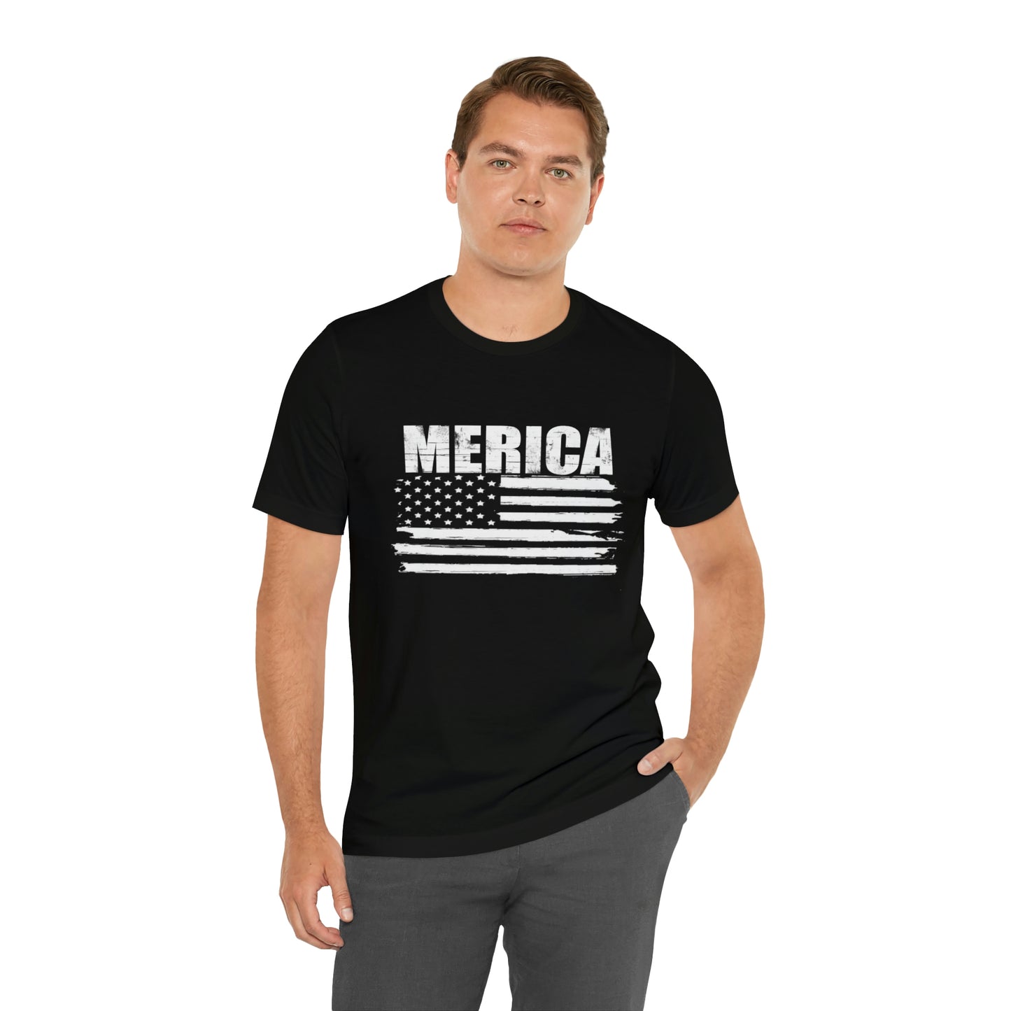 Merica Black & White Short Sleeve Tee