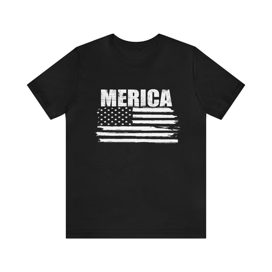 Merica Black & White Short Sleeve Tee