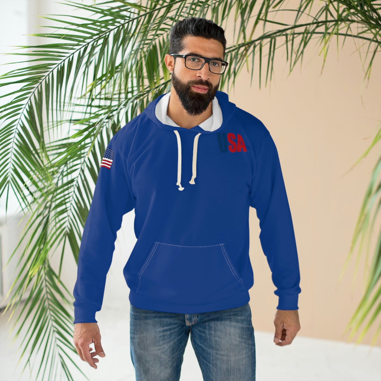 America - USA - Flag Dark Blue Hoodie