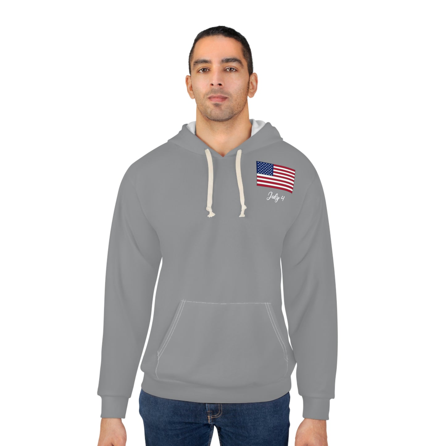 Freedom Over Fear Grey Hoodie