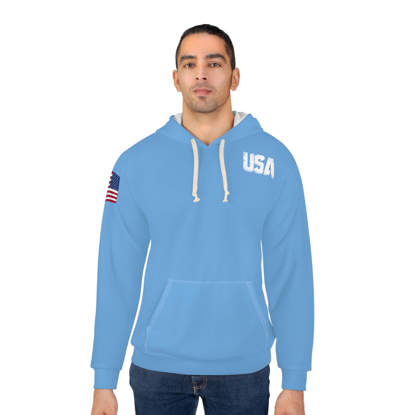 America - Troops Shadow Light Blue Hoodie