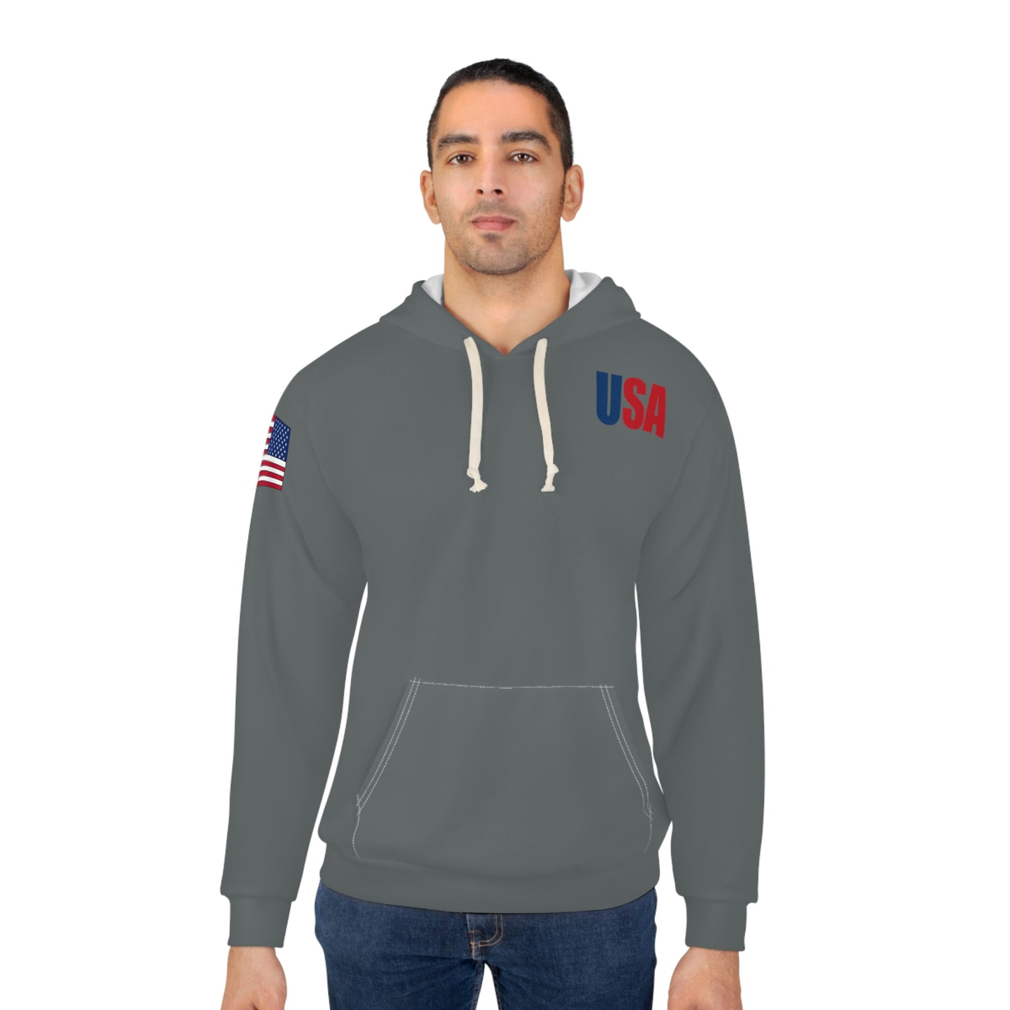 America - USA - Flag Dark Grey Hoodie