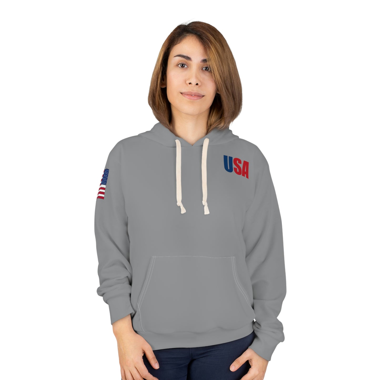 America - USA - Flag Grey Hoodie