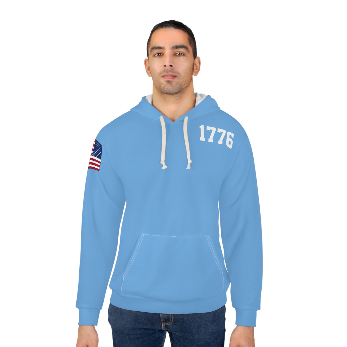 1776 - Color Flag Light Blue Hoodie