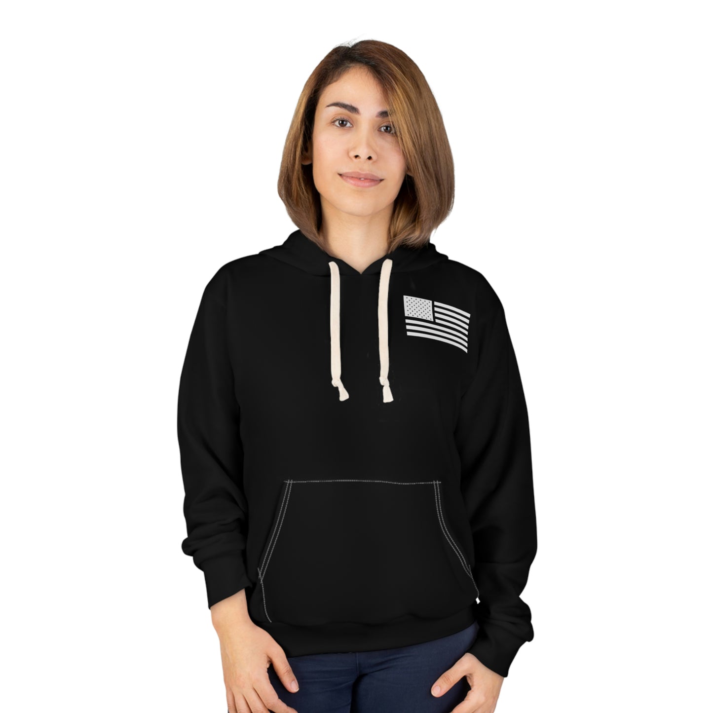 America The Free - Flag Black Hoodie