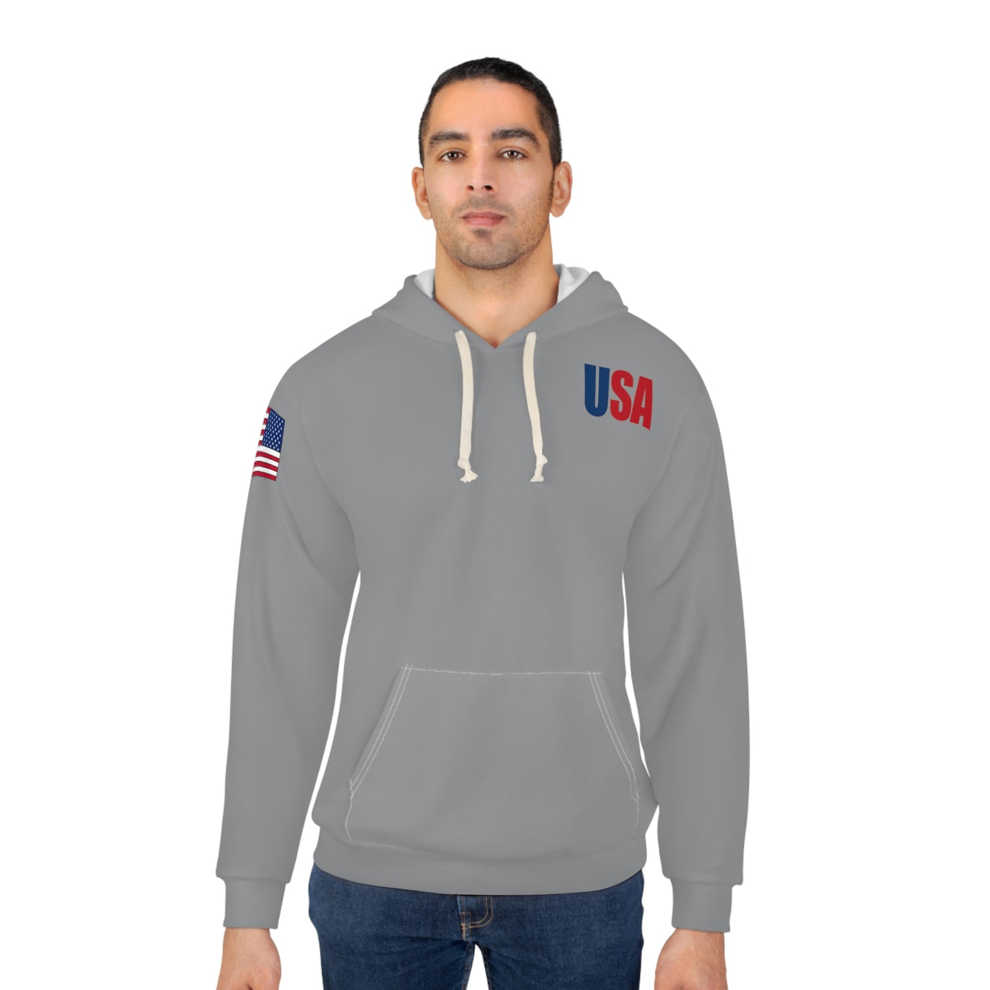 America - USA - Flag Grey Hoodie