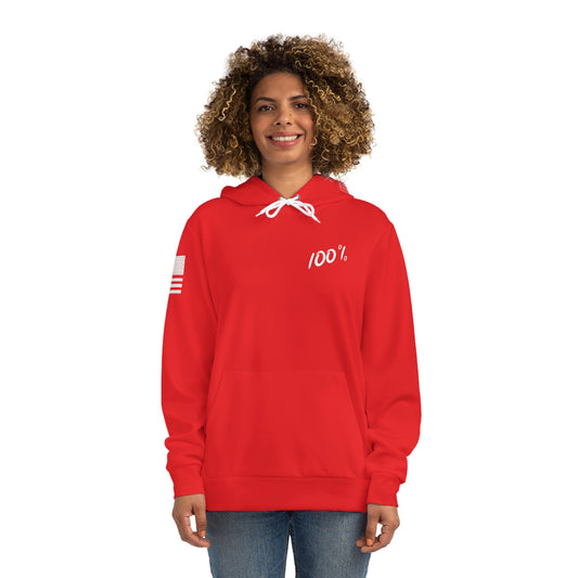 100% American Woman Red Hoodie